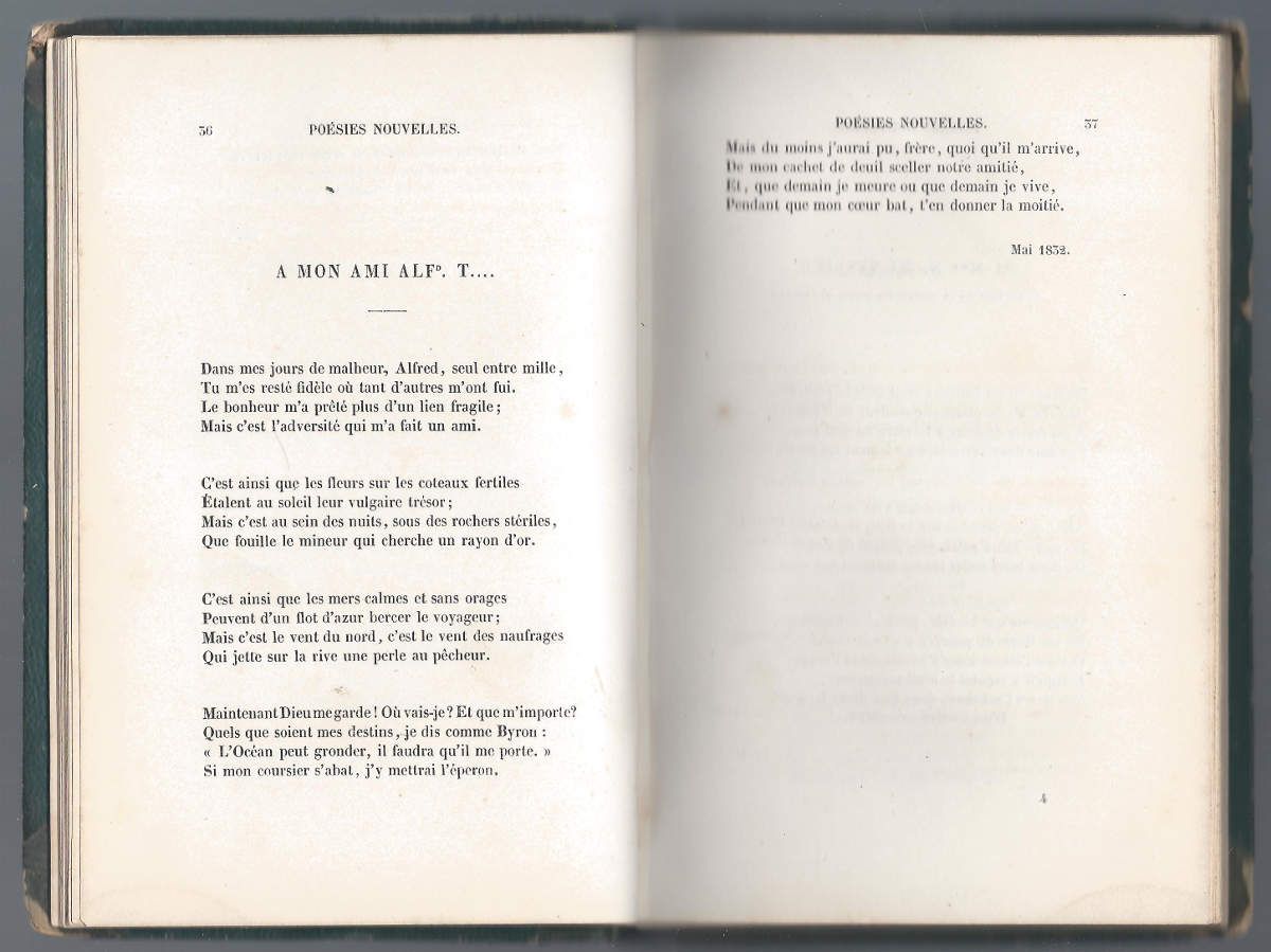 Musset Alfred de / Мюссе Альфред Poesies nouvelles / Новые стихотворения 1850