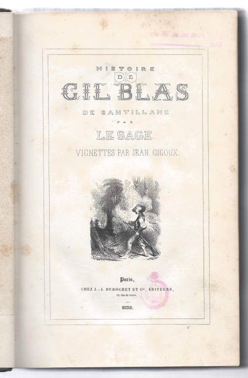 Lesage Histoire de Gil Blas de Santillanc 1838