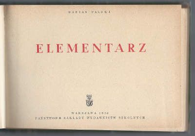 Falski M. Elementarz / Букварь 1956