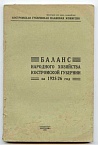 Баланс народного хозяйства Костромской губернии за 1925-1926 год